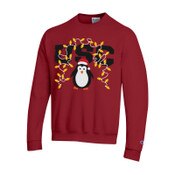 USC Trojans Unisex Champion Cardinal Penguin Holiday Crew Neck Sweatshirt